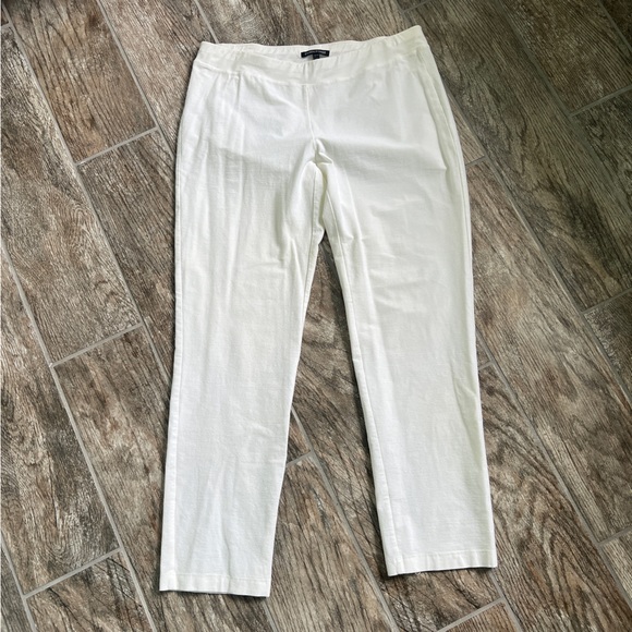Eileen Fisher Slim Ankle Cropped Pull On Pants, Bone White, Women’s Size Small - Picture 2 of 9